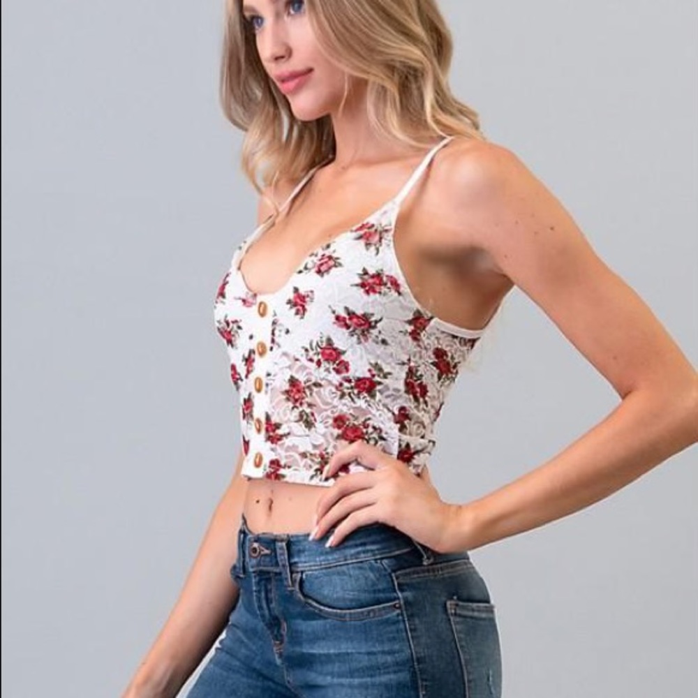 Claire Cropped Floral Cami